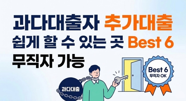 과다대출자 추가대출 쉽게 할 수 있는 곳 Best 6 무직자 가능