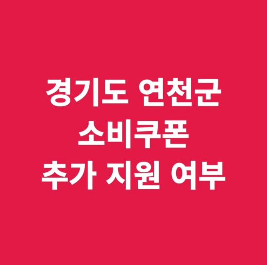 경기도 연천군 추가 지원