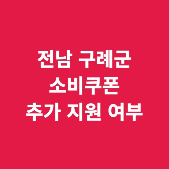 전남 구례군 추가 지급