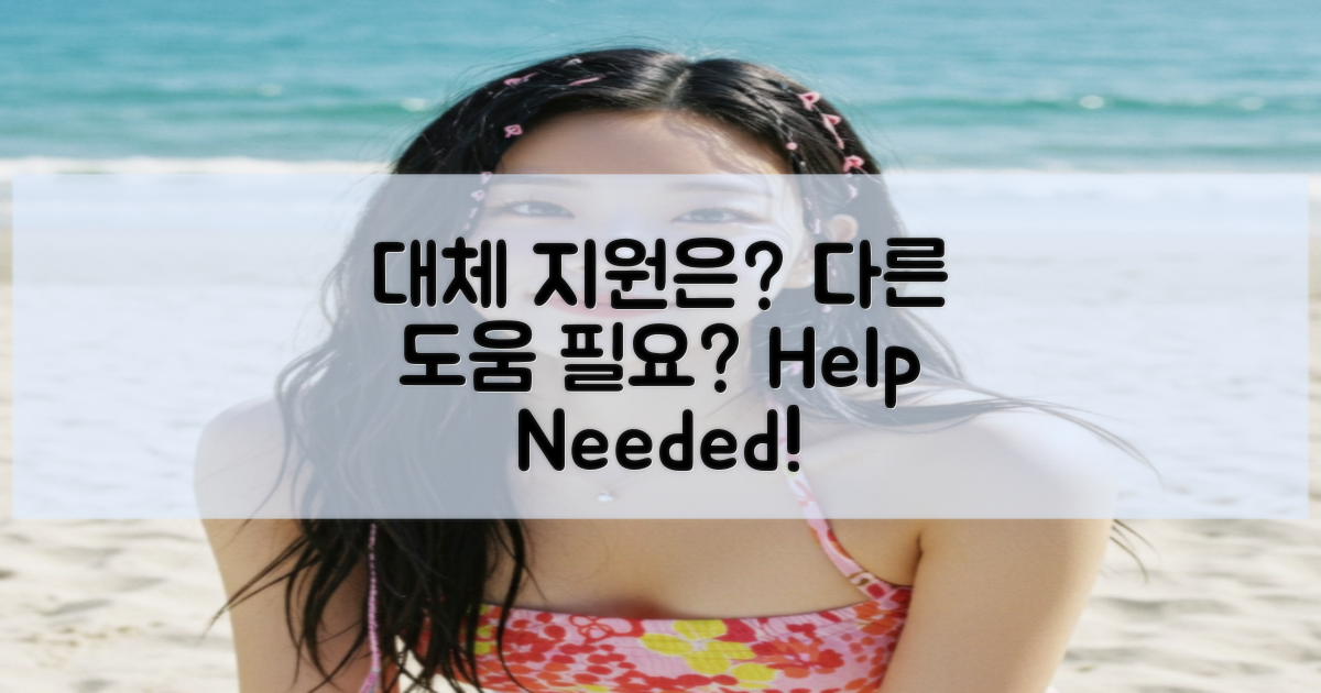 다른 지원은 없을까?