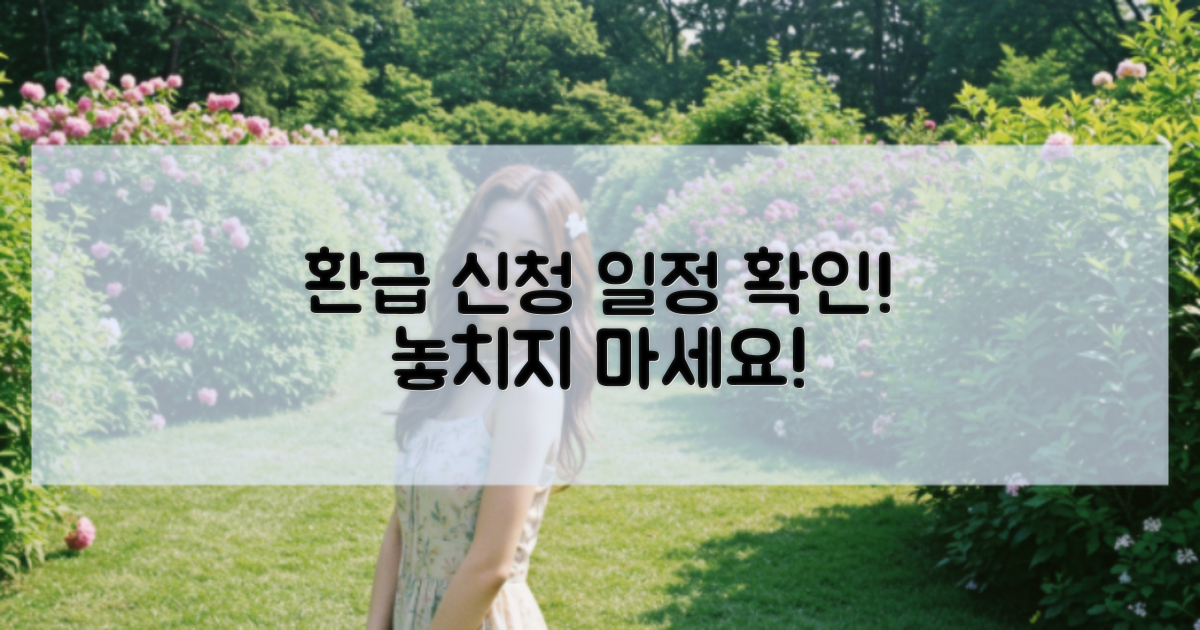 환급 신청 일정 알아보기