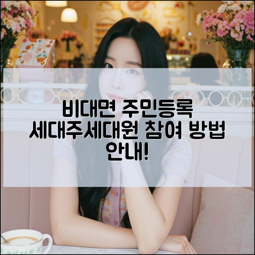 비대면 주민등록 사실조사 세대주 세대원 가족 참여 방법