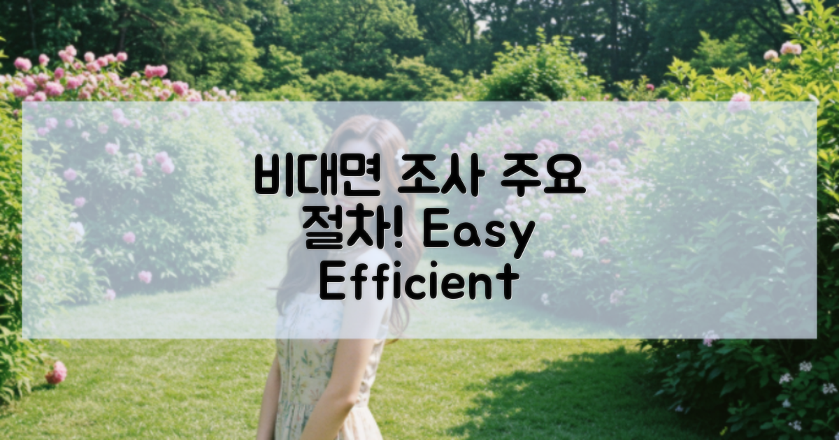 비대면 조사 주요 절차