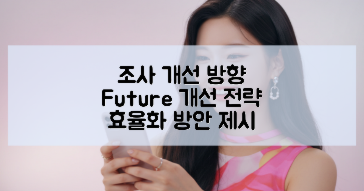 향후 조사 개선 방향