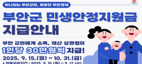 부안군 민생안정지원금