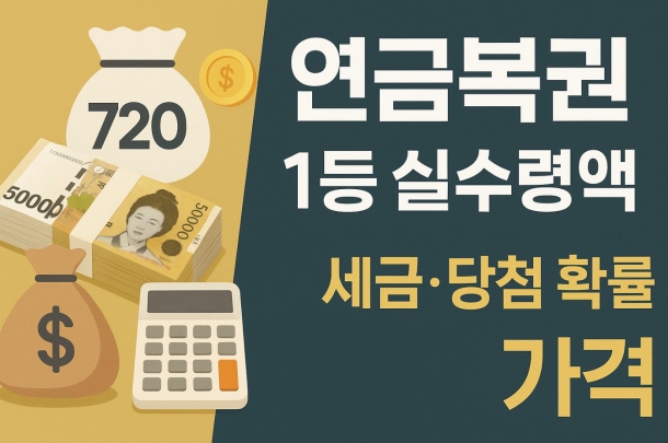 연금복권 1등 실수령액