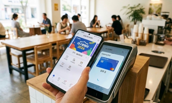2026년 대구로페이 앱 실행 화면 및 삼성페이 결제 모습