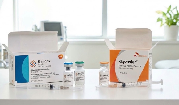 대상포진 예방접종 백신 종류인 싱그릭스와 스카이조스터 제품 사진 비교