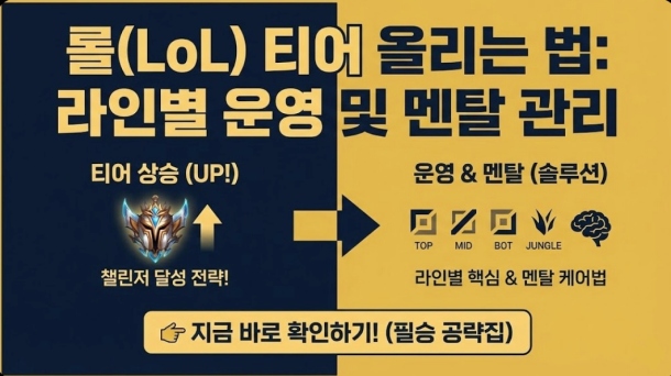 롤 티어 올리는 법: 라인별 운영
