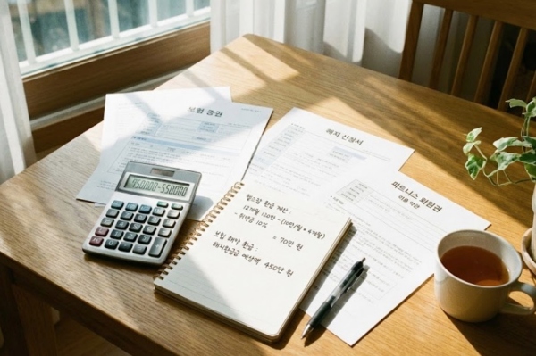 보험 및 헬스장 중도 해약 시 환급금 계산