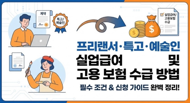 프리랜서 실업급여 및 특고 예술인 고용보험 수급