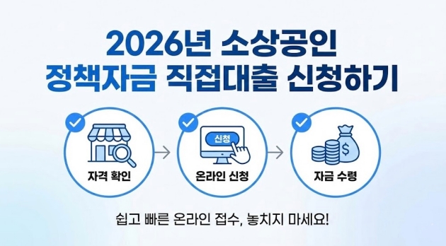 2026년 소상공인 정책자금 직접대출 신청하기