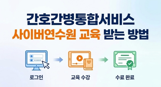 간호간병통합서비스 사이버연수원 교육 받는 방법