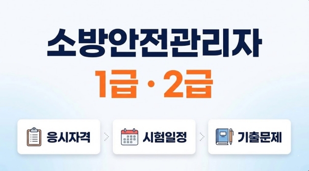 소방안전관리자 1급 2급 응시자격 및 시험일정과 기출문제