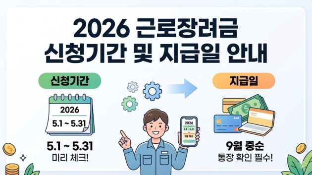 2026 근로장려금 신청기간 및 지급일 안내