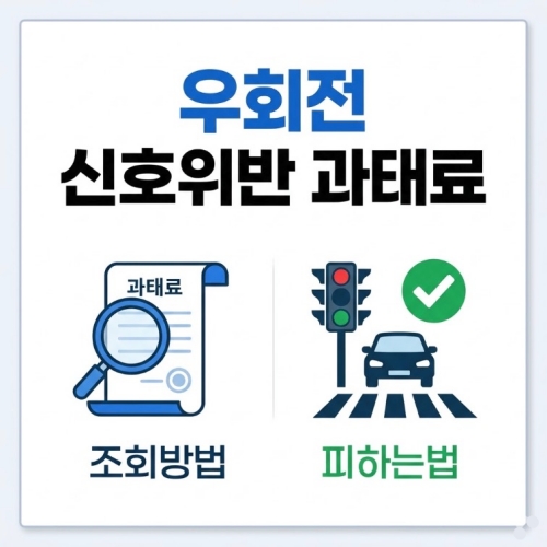 우회전 신호위반 과태료 조회방법과 과태료 피하는법