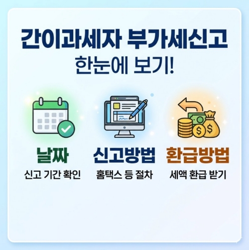 간이과세자 부가세신고 날짜 신고방법 및 환급방법