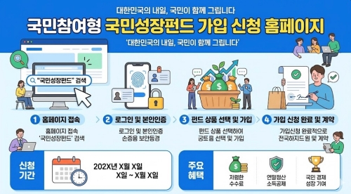 국민참여형 국민성장펀드 가입 신청 홈페이지 요약
